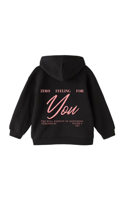 BLACK HOODIE - ZERO FEELING