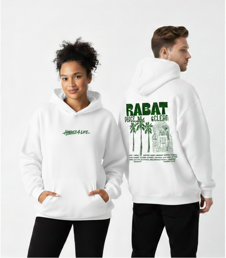 WHITE HOODIE - RABAT CITY